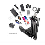 Borseta pentru bicicleta/trotineta Flippy, spatiu de depozitare, antisoc, waterproof, cu fermoar, 3L, material carbon