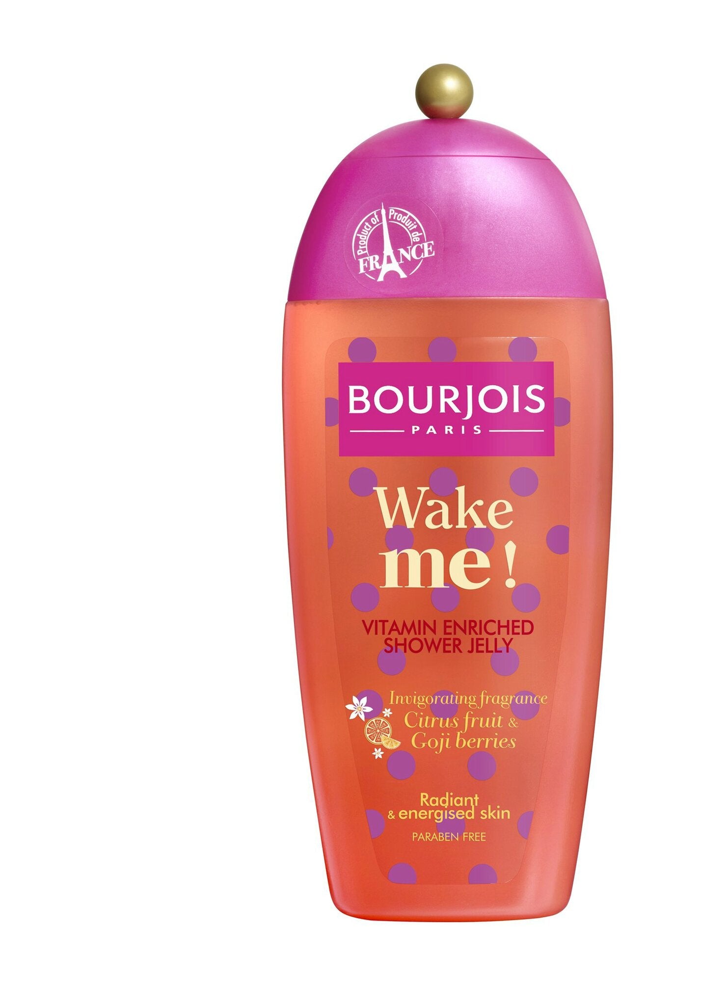 Bourjois, Wake Me!, Citrice, Energizant, Gel de duș, Pentru toate tipurile de piele, 250 ml - Olmarkt