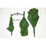 Brad artificial de Craciun, clasic, pentru interior/exterior, inaltime 210 cm, diametru 106 cm, 663 ramuri, Flippy,