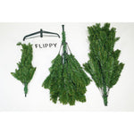 Brad artificial de Craciun, clasic, pentru interior/exterior, inaltime 210 cm, diametru 125 cm, 957 ramuri, Flippy,