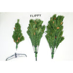 Brad artificial de Craciun, Decorat cu conuri de pin, pentru interior/exterior, inaltime 210 cm, diametru 114 cm, 1057