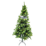 Brad artificial de Craciun, Decorat cu conuri de pin, pentru interior/exterior, inaltime 210 cm, diametru 114 cm, 1057