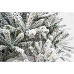 Brad Artificial de Craciun, Flippy, 1.8 m inaltime, Verde, Pulverizat alb-tip zapada, Diametru inferior 110 cm,