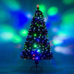 Brad Artificial de Craciun, Flippy, 1.80 m inaltime, Verde, Becuri Led incluse in ramuri, Diametru inferior 137 cm,