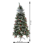 Brad Artificial de Craciun, Flippy, Sectionat pentru Perete/ Colt, 1.50 m inaltime, Verde, Decorat, Diametru Inferior
