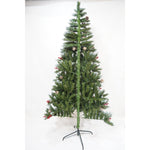Brad Artificial de Craciun, Flippy, Sectionat pentru Perete/ Colt, 1.50 m inaltime, Verde, Decorat, Diametru Inferior