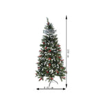 Brad Artificial de Craciun, Flippy, Sectionat pentru Perete/ Colt, 1.50 m inaltime, Verde, Decorat, Diametru Inferior