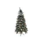 Brad Artificial de Craciun, Flippy, Sectionat pentru Perete/ Colt, 1.50 m inaltime, Verde, Decorat, Diametru Inferior
