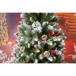 Brad Artificial de Craciun, Flippy, Sectionat pentru Perete/ Colt, 2.10 m inaltime, Verde, Decorat, Diametru Inferior