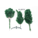 Brad artificial de Craciun tip pin, clasic, pentru interior/exterior, inaltime 180 cm, Flippy, verde, suport metalic