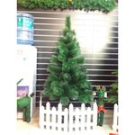 Brad artificial de Craciun tip pin, clasic, pentru interior/exterior, inaltime 90 cm, Flippy, verde, suport de plastic