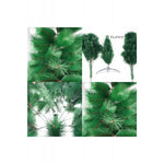 Brad artificial de Craciun tip pin, inaltime 210 cm, diametru 115 cm, 350 ramuri cu ace 3D 12 cm, Flippy, verde, suport