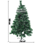 Brad artificial de Craciun tip pin inzapezit, inaltime 180 cm, diametru 105 cm, 260 ramuri cu ace 3D 12 cm, Flippy,