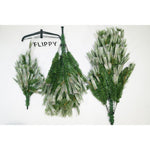 Brad artificial de Craciun tip pin, pentru interior/exterior, inaltime 180 cm, 626 ramuri, Flippy, verde, suport