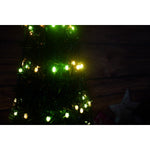Brad artificial Pop-Up Flippy, cu instalatie integrata, Lumini RGB, Suport inclus, Stea luminata, 304 Led, 180 cm,