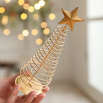Brad de Craciun Ornament, Flippy, Decoratiune Brad micut din Metal, inaltime 19.5 x 6.5 x6.5 cm, Ornament de Craciun,