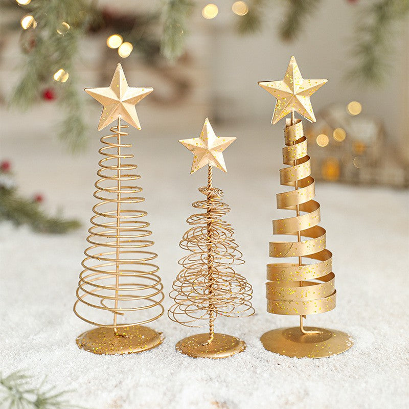Brad de Craciun Ornament, Flippy, Decoratiune Brad micut din Metal, inaltime 19.5 x 6.5 x6.5 cm, Ornament de Craciun,