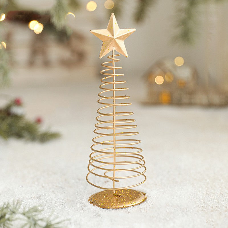 Brad de Craciun Ornament, Flippy, Decoratiune Brad micut din Metal, inaltime 19.5 x 6.5 x6.5 cm, Ornament de Craciun,