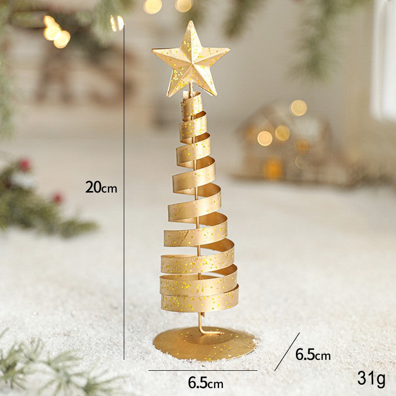 Brad de Craciun Ornament, Flippy, Decoratiune Brad micut din Metal, inaltime 20 x 6.5 x6.5 cm, Ornament de Craciun,
