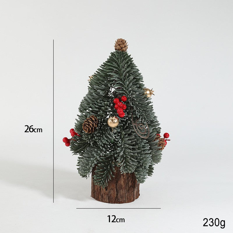 Decoratiune Craciun pentru Masa, Flippy, Ornament de Decor Model Brad de Craciun de Dimensiuni Mici, pentru Birou si