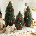 Decoratiune Craciun pentru Masa, Flippy, Ornament de Decor Model Brad de Craciun de Dimensiuni Mici, pentru Birou si