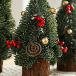 Decoratiune Craciun pentru Masa, Flippy, Ornament de Decor Model Brad de Craciun de Dimensiuni Mici, pentru Birou si