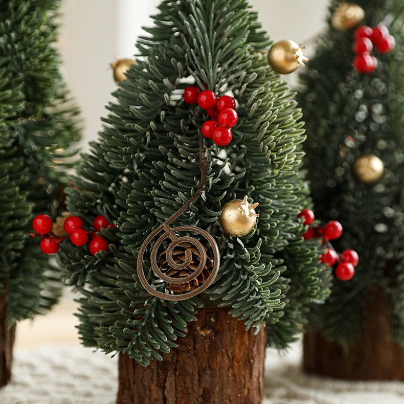 Decoratiune Craciun pentru Masa, Flippy, Ornament de Decor Model Brad de Craciun de Dimensiuni Mici, pentru Birou si