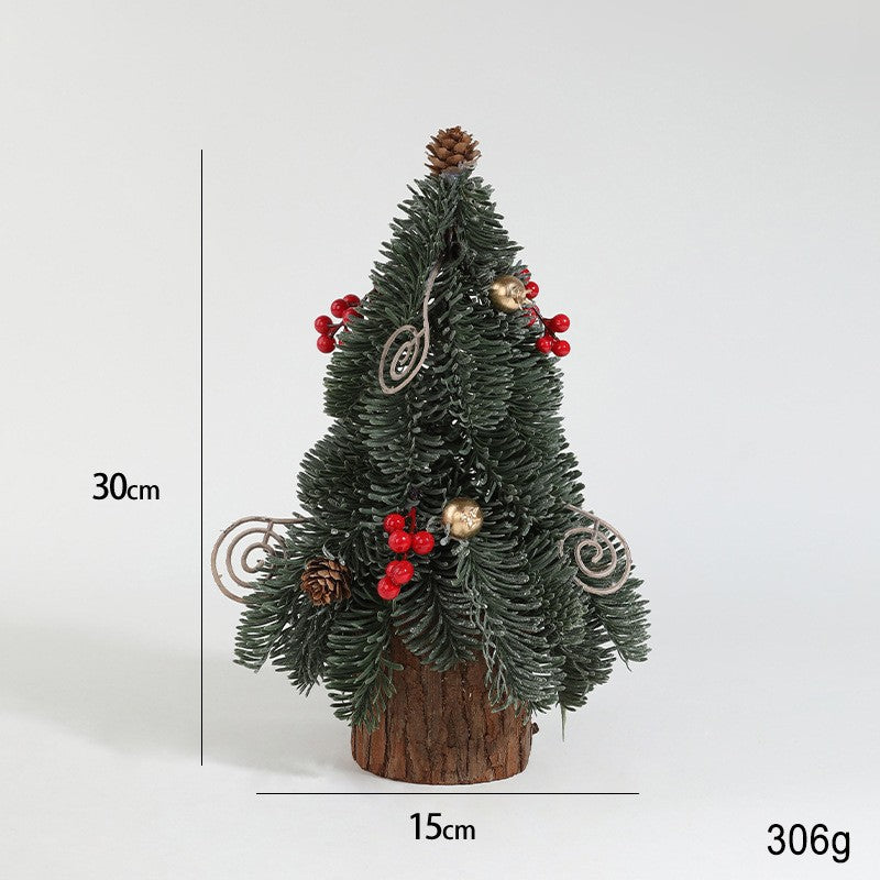 Decoratiune Craciun pentru Masa, Flippy, Ornament de Decor Model Brad de Craciun de Dimensiuni Mici, pentru Birou si
