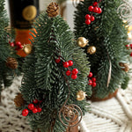Decoratiune Craciun pentru Masa, Flippy, Ornament de Decor Model Brad de Craciun de Dimensiuni Mici, pentru Birou si