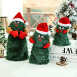 Bradut Dansator si Cantaret, Flippy, Decoratiune de Craciun, Jucarie Interactiva, 16 cm Inaltime, Verde