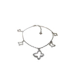 Bratara Argint 925 cu 5 Fluturi Contur, 3.12 g
