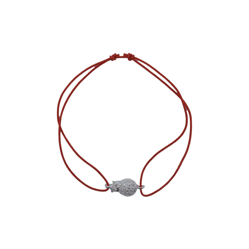 Bratara cu nod dublu din Argint 925, model Bufnita cu pietre, 0.98 g