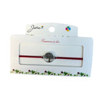 Martisor tip Bratara cu Pandantiv Metalic, Jolie, Snur Textil Rosu, Model Pomul Vietii Traditional, Dimensiune