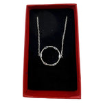 Bratara pentru Dame, Jolie Silver, din Argint 925, Model Cerc Rasucit, cu Pietre Zirconia, Ajustabila, 1.92 gr, Argintiu