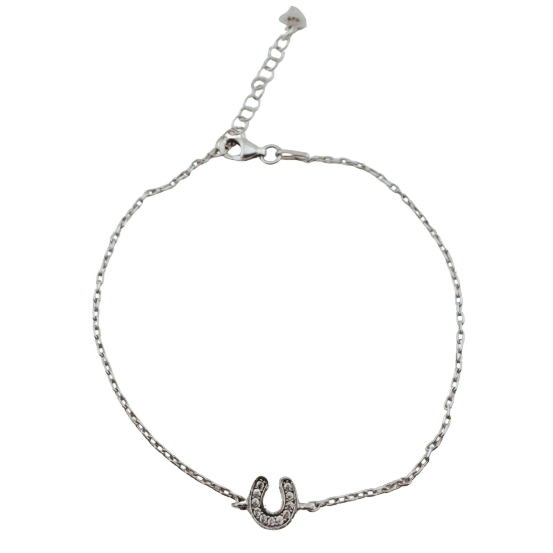 Bratara pentru Dame , Jolie Silver, din Argint 925, Model Potcoava, cu Pietre Zirconia, 1.69 g, Argintiu