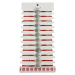 Bratara Martisor pentru Dama, Jolie, Model Copac Rotund, Set 12 bucati, Pandativ Argintiu din Inox cu Snur Rosu