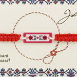 Martisor Traditional Bratara Norocoasa, Jolie, Model Traditional, Bratara Martisor pentru Copii, din Plastic/Textil,