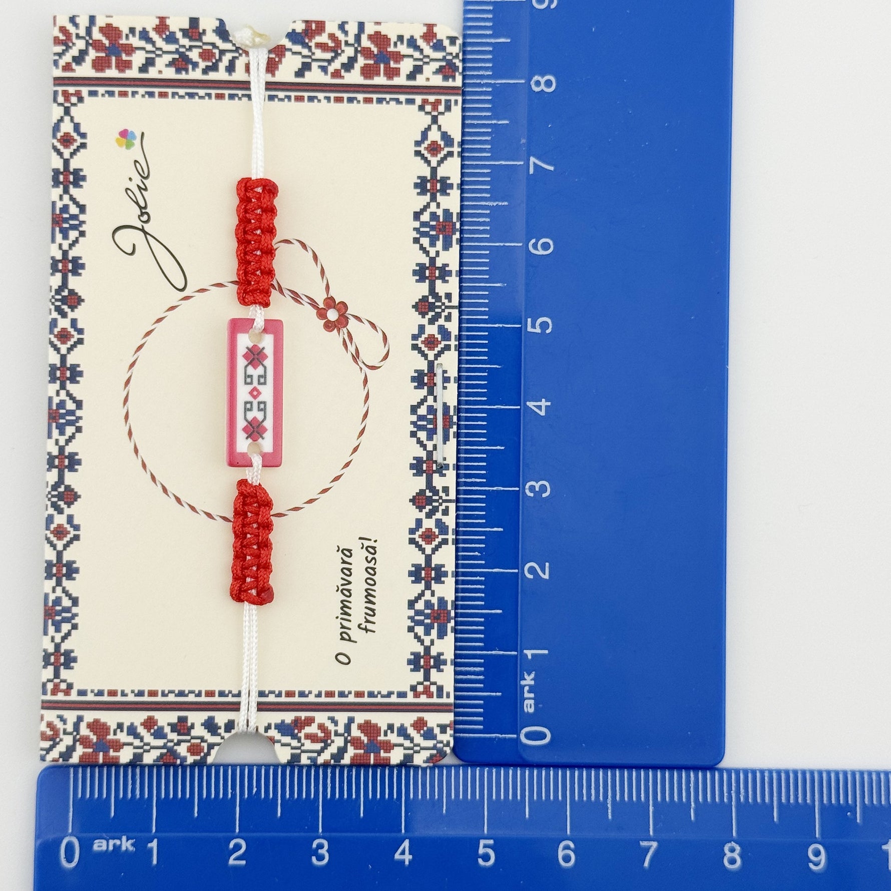 Martisor Traditional Bratara Norocoasa, Jolie, Model Traditional, Bratara Martisor pentru Copii, din Plastic/Textil,