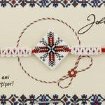 Martisor Traditional Bratara Norocoasa, Jolie, Model Romb Port Traditional, Bratara Martisor pentru Copii, din