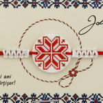 Martisor Traditional Bratara Norocoasa, Jolie, Model Rotund cu Port Traditional, Bratara Martisor pentru Copii, din
