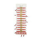 Bratara Martisor Pentru Dama, Jolie, Model Fluture, Set 12 Bucati, Pandativ din Aliaj cu Print, Snur Ajustabil