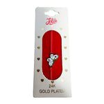 Bratara Placata cu Aur 24k Copii, Jolie, Model Fluture, Pandativ din Metal in Culori, Snur Rosu Impletit, Dimensiune