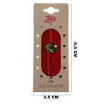 Bratara Placata cu Aur 24k Copii, Jolie, Model Lalele, cu Snur Rosu, 3.5 x 9.5, Multicolor