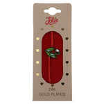 Bratara Placata cu Aur 24k Copii, Jolie, Model Lalele, cu Snur Rosu, 3.5 x 9.5, Multicolor