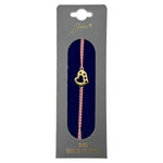 Bratara Placata cu Aur 24k, Jolie, Model INIMA, Martisor Bratara, cu Snur Alb/Rosu, Auriu