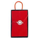 Bratara Martisor Argint 925, Jolie, Model Soare, cu Snur Rosu Ajustabil, 1.4 g, Argintiu