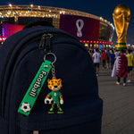 Breloc Chei, Flippy, Model Leopard, Mascota de Fotbal, Cupa Mondiala, Accesoriu Pentru Chei si Rucsac, Cauciuc Moale,