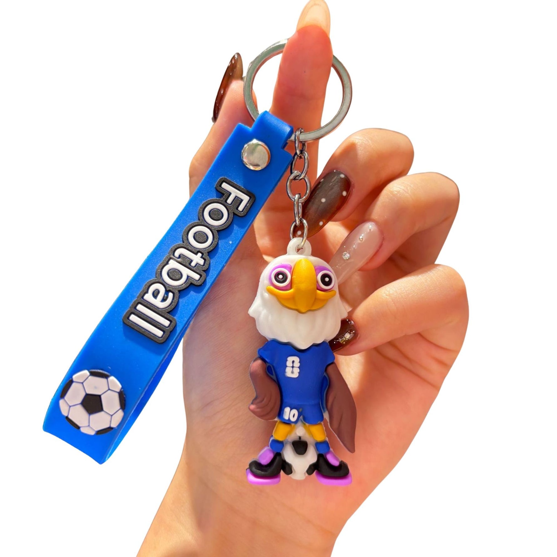 Breloc Chei, Flippy, Model Vultur, Mascota de Fotbal, Cupa Mondiala, Accesoriu Pentru Chei si Rucsac, Cauciuc Moale, 26