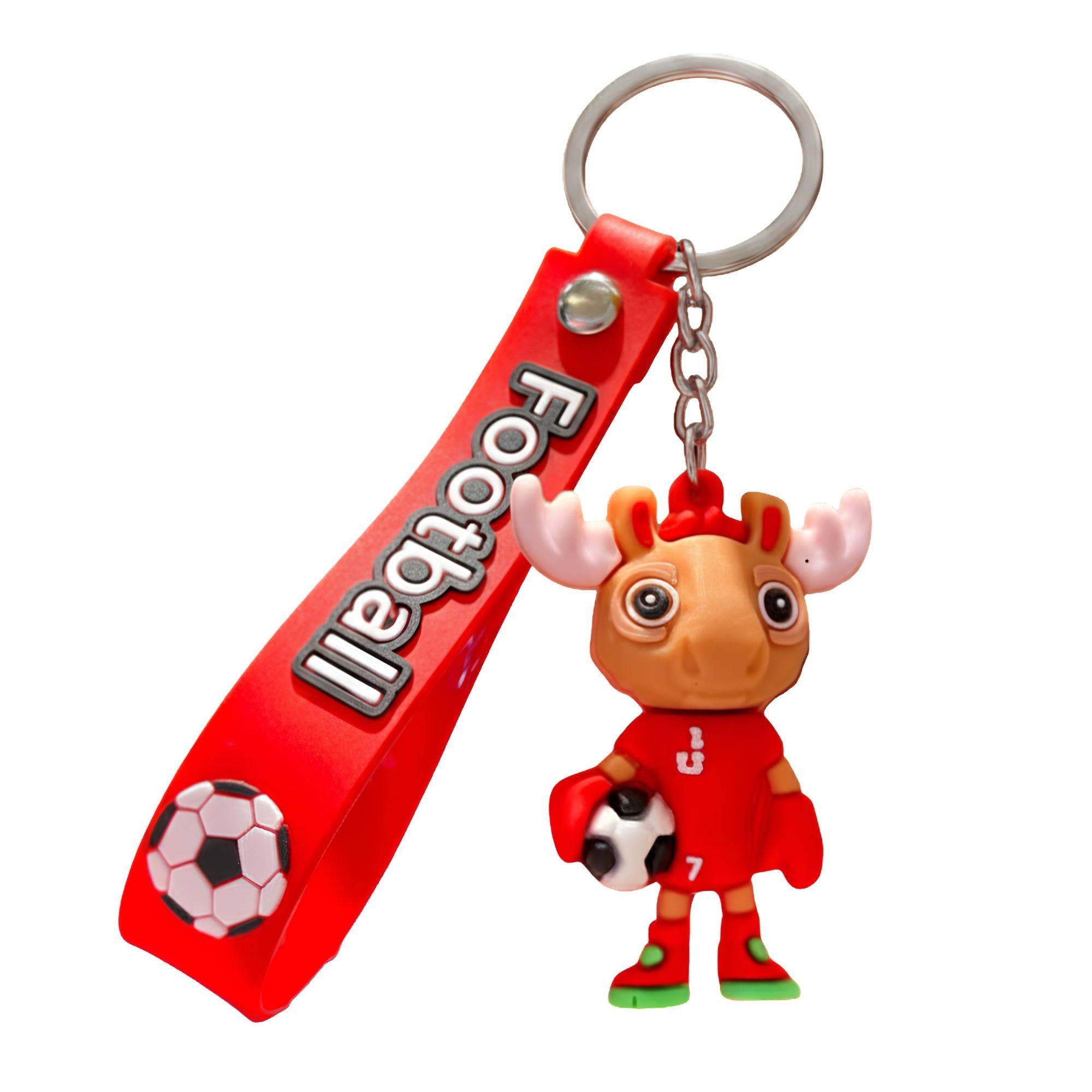 Breloc Chei, Flippy, Model Cerb, Mascota de Fotbal, Cupa Mondiala, Accesoriu Pentru Chei si Rucsac, Cauciuc Moale, 26