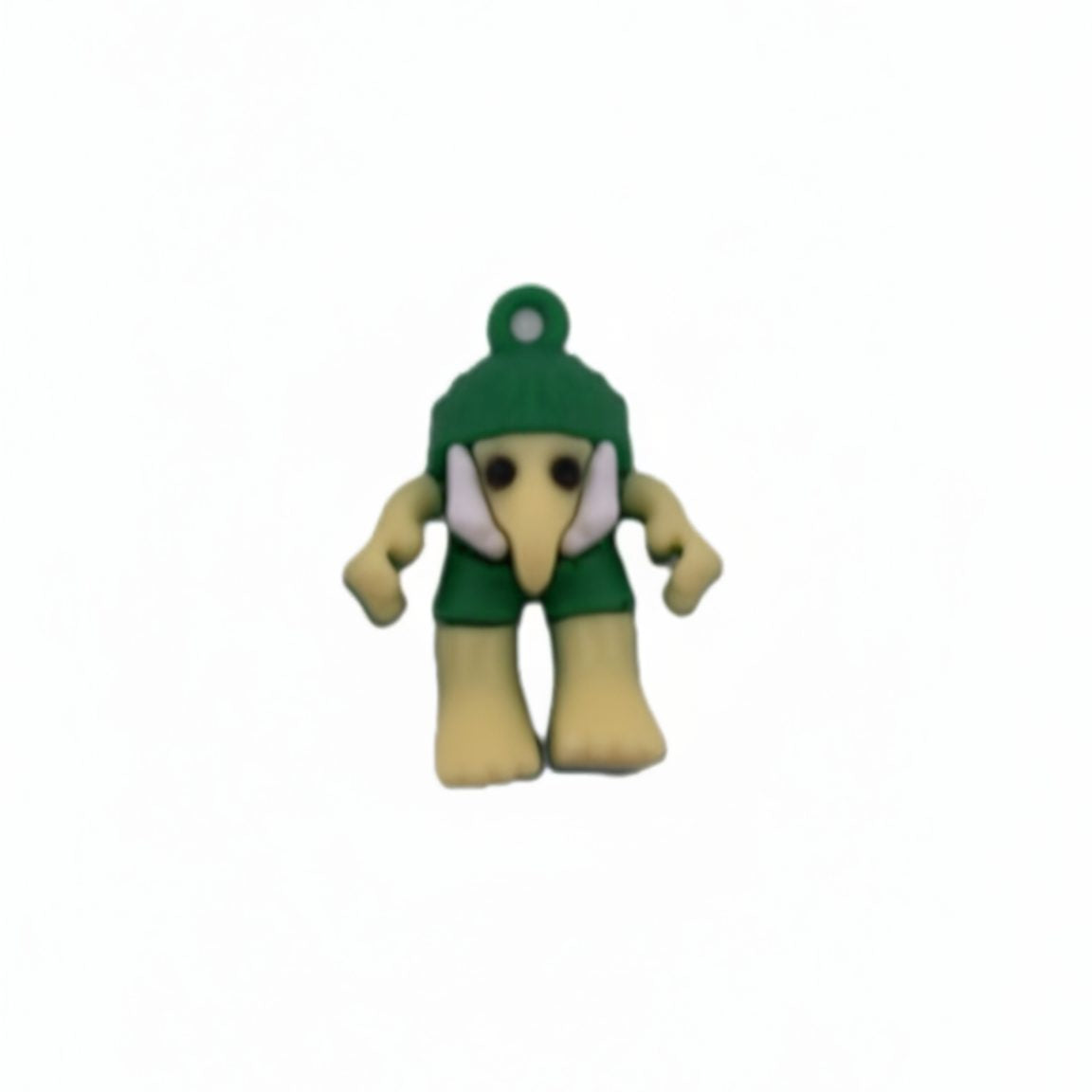 Breloc de Chei din Silicon, Flippy, Figurina Brainrot Brr Brr Patapim, 3,5 cm, Verde